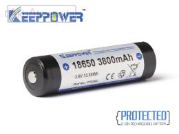 KeepPower Akumulator 18650 3800mAh 3,7V Li-ion zabezpieczony (PCB)