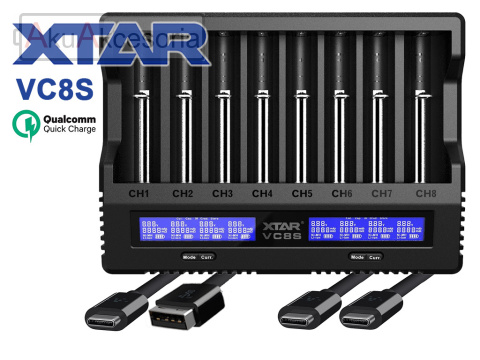 Xtar VC8S Ładowarka do akumulatorów Li-ion i Ni-MH